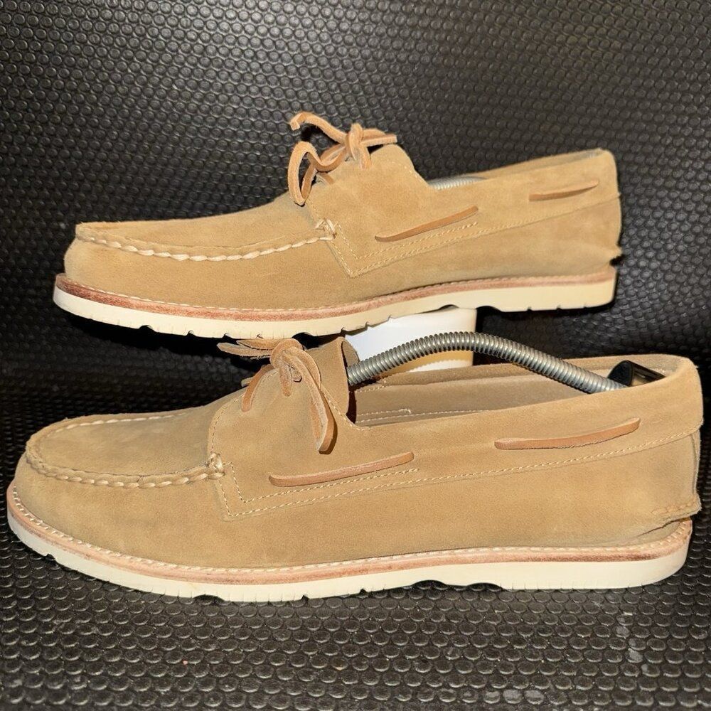 Sperry X Todd Snyder Top Sider Tan Suede Slip On Boat Shoes Men's Size 13